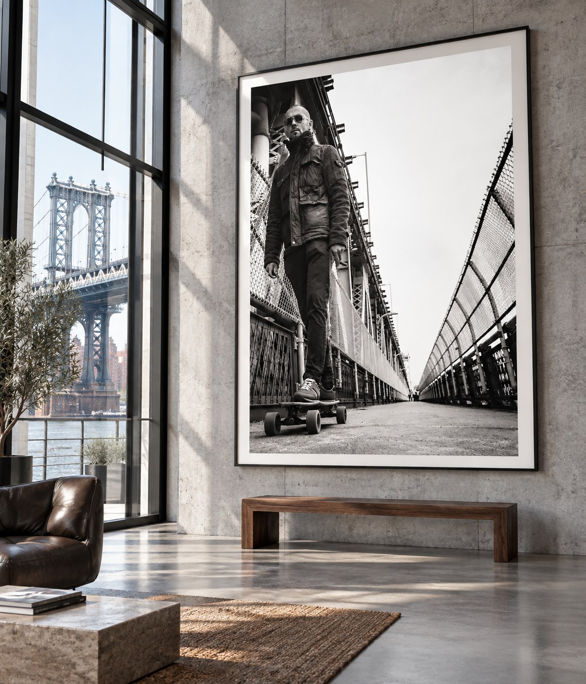 The print shown at architectural scale in a New York interior.