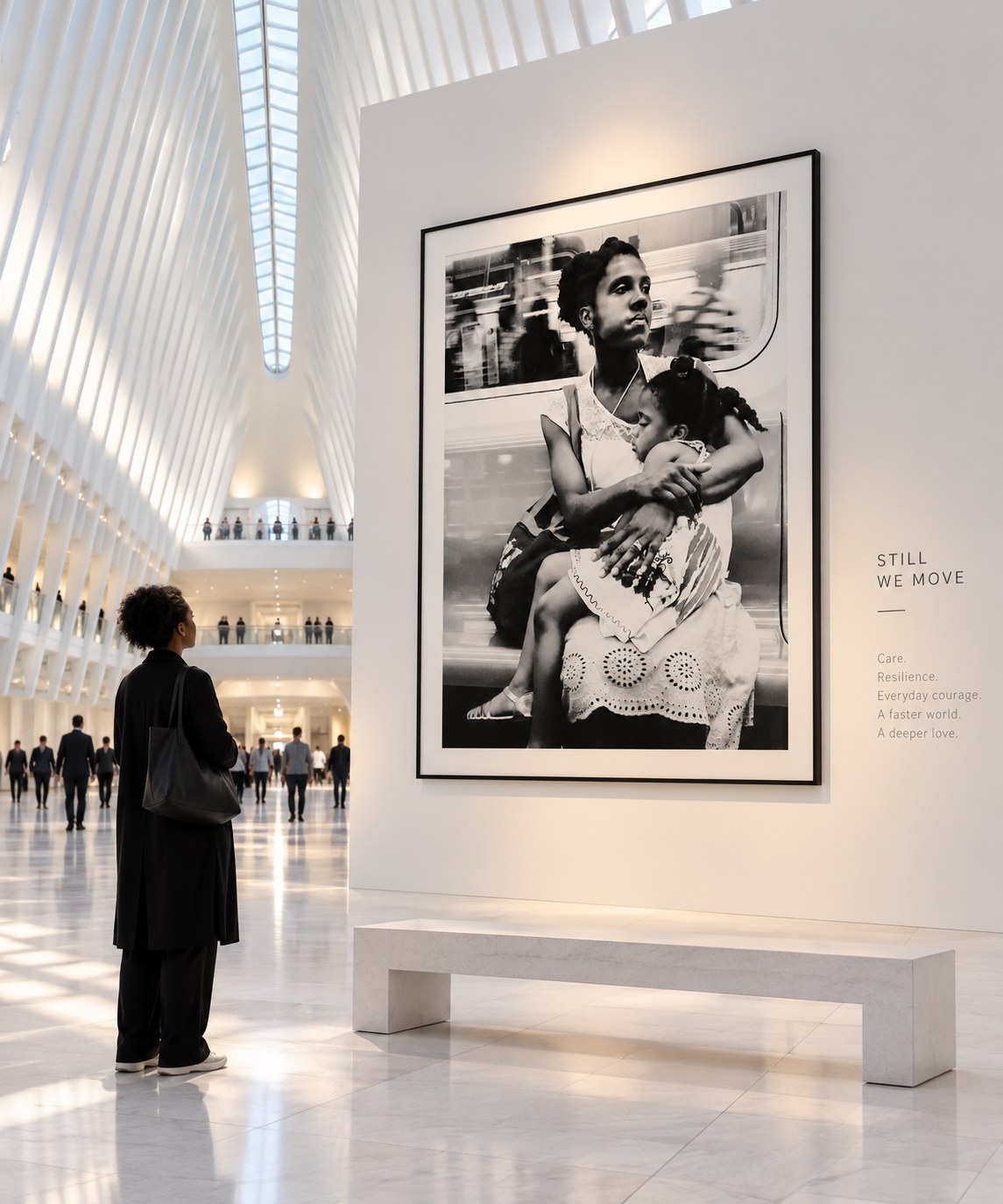 The print shown at architectural scale in the Oculus.